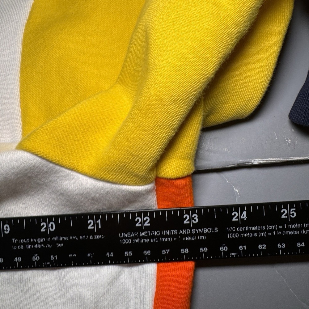 Polo Ralph Lauren Sweater Mens L Large Colorblock Hoodie Sweatshirt Flaws Stains - Picture 8 of 9